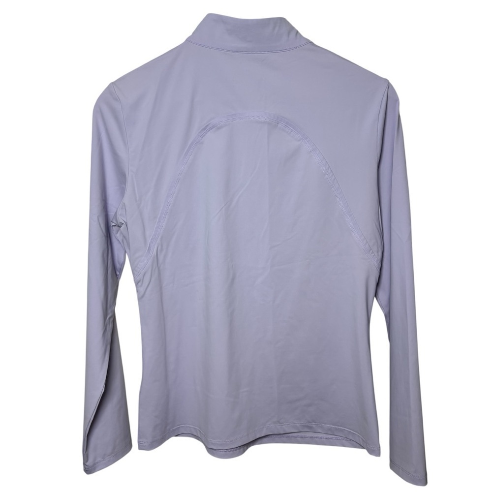 Cegolfs Golf Top Shirt Women Medium Long Sleeve Lilac Quarter Zip Pickleball NEW - Picture 2 of 7